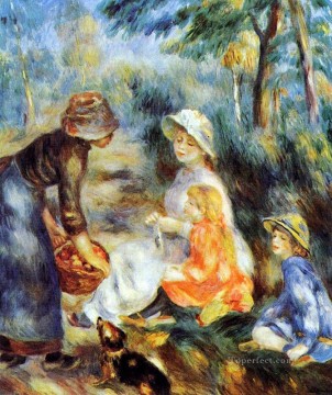Pierre Auguste Renoir Painting - El vendedor de manzanas Pierre Auguste Renoir.